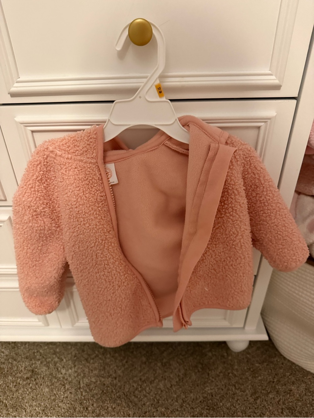 wonder nation Plush Sherpa Jacket in Blush Pink